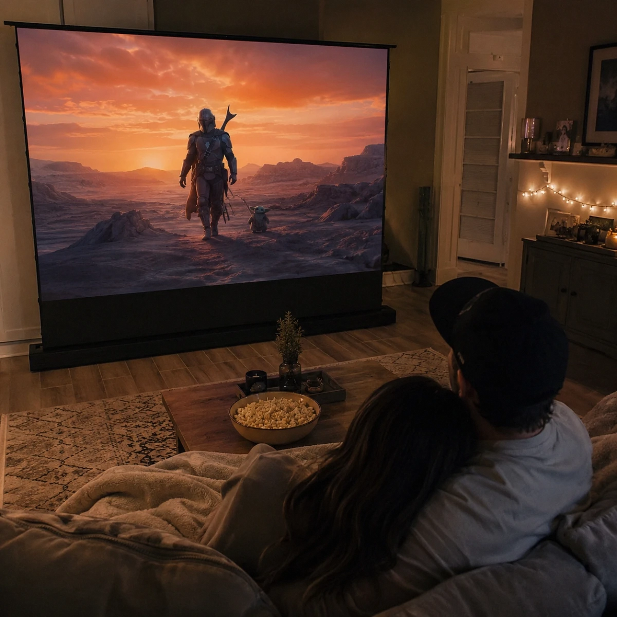 Motorized Projector Screen 🎬 Bring the Cinema Home! ✨