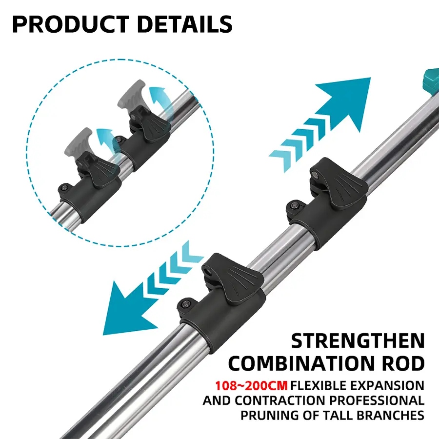 Telescoping pole connection details