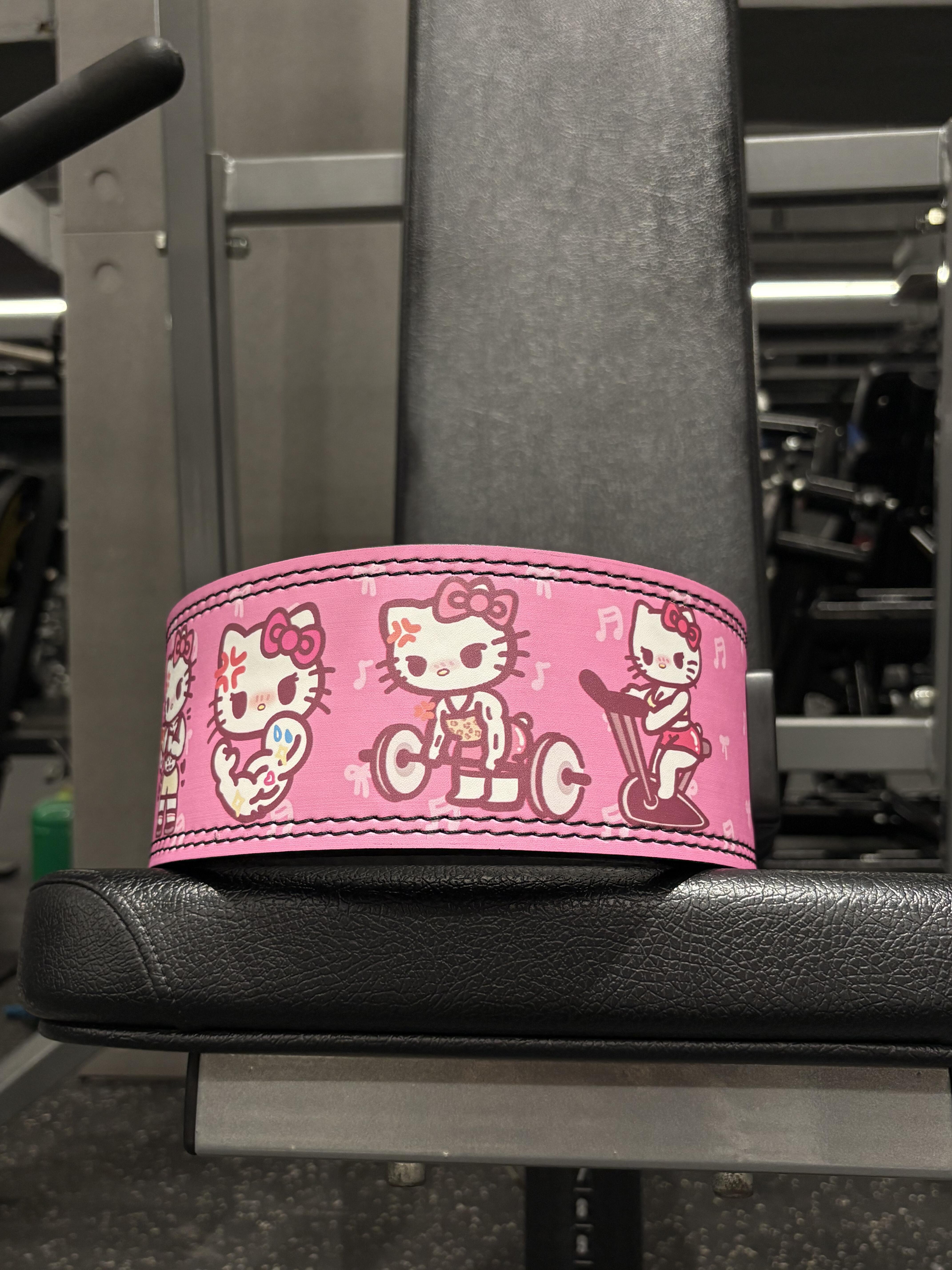 Hello Kitty Weight Lifting Belt Leather Gym Belts Back Support