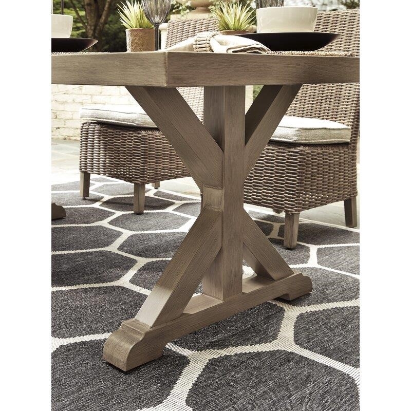 Pederson Rectangular 8 - Person 84'' Long Bar Height Dining Set with Cushions