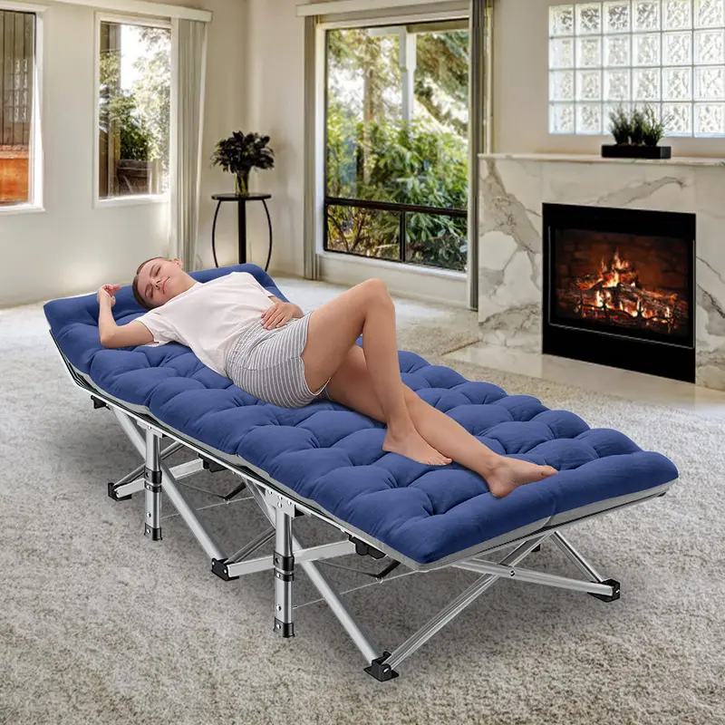 Folding Camping Cot with Mattress