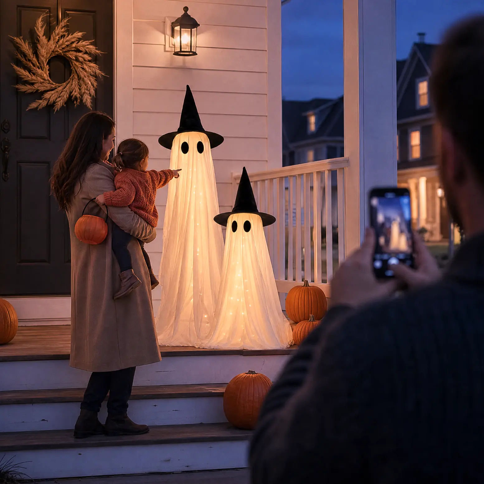 5Ft Halloween Ghost Decorations, 2-Pack Outdoor/Indoor