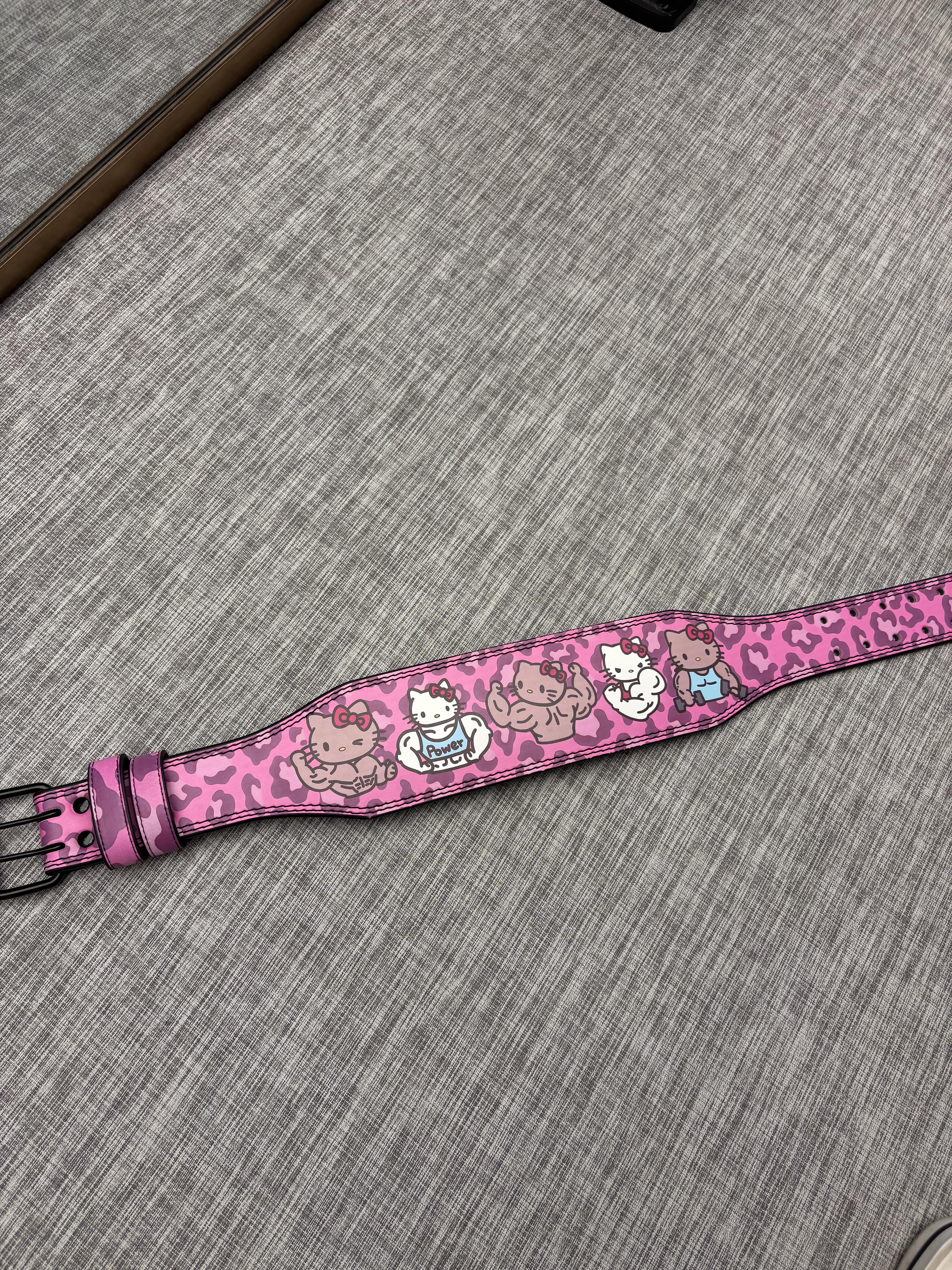 Hello Kitty Weight Lifting PU Belt Leather Gym Belts Back Support (XS-XL)