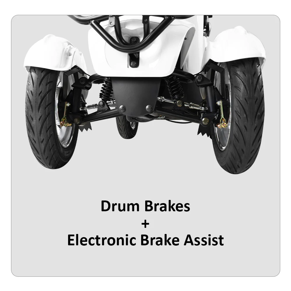 Heavy Duty 4-Wheel Mobility Scooter - 60V/20Ah,35 Miles for Seniors 500lbs with Adjustable Seat and Drum Brake