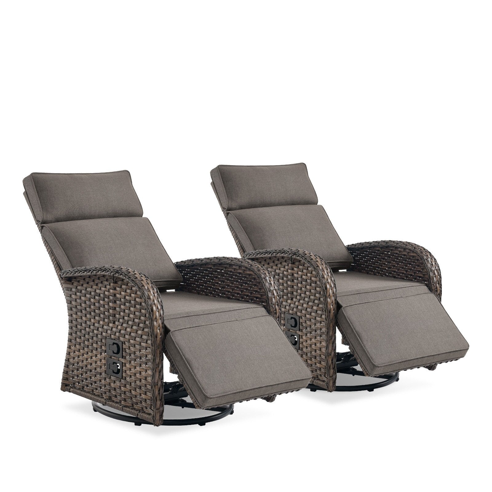 Pocassy Reclining Patio Chair with Adjustable Backrest