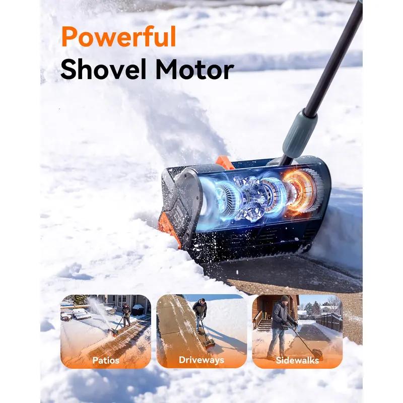40V/21V Cordless Snow Blower with Dual Battery, 16