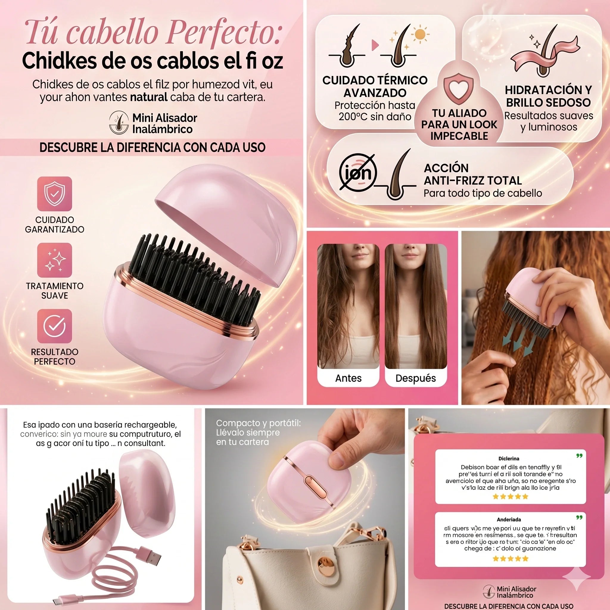 ✨ Mini Hair Straightening Comb