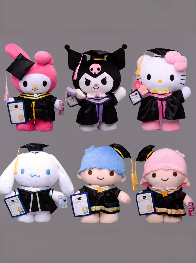 Sanrio Graduation Plushies Toy (14inch &10inch& 4inch)