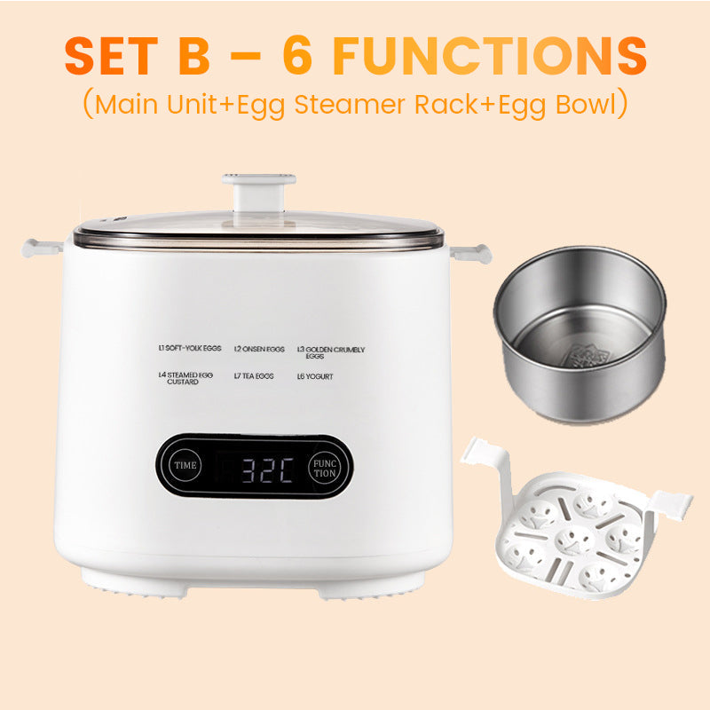 Mini Multi-Functional Egg Cooker Set with Smart Touch Panel📢📢Flash Sale: Ending in 3 Hours!⏰⏰