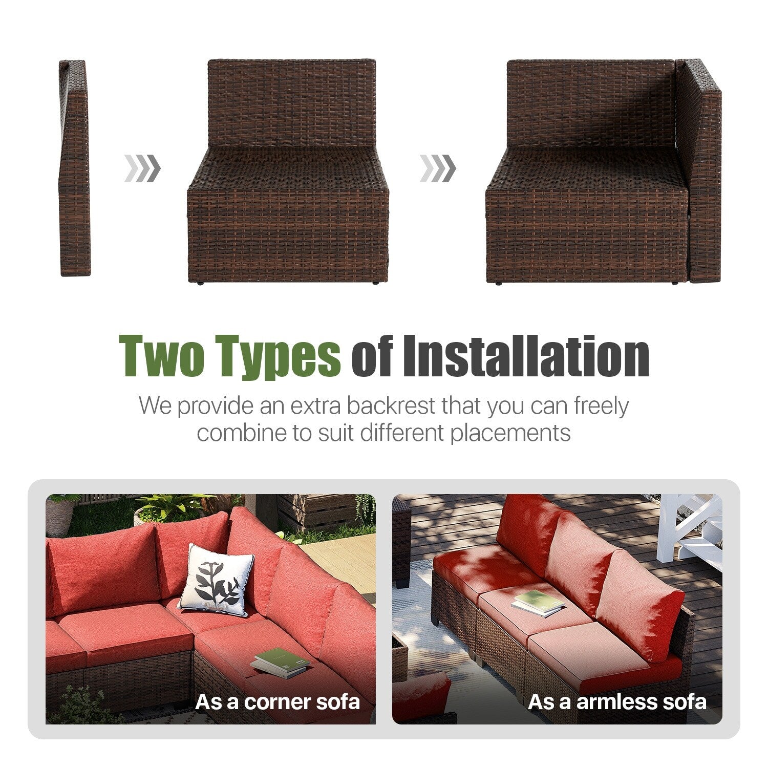 Patio Furniture Set , Outdoor Sectional Sofa Set