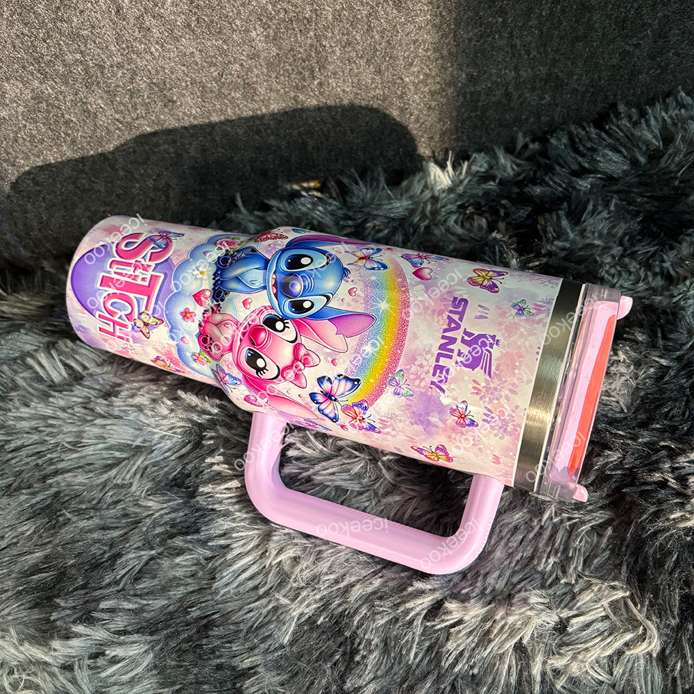 Stitch and Angel Butterfly 40oz Tumbler 🚢Free Shipping🚢