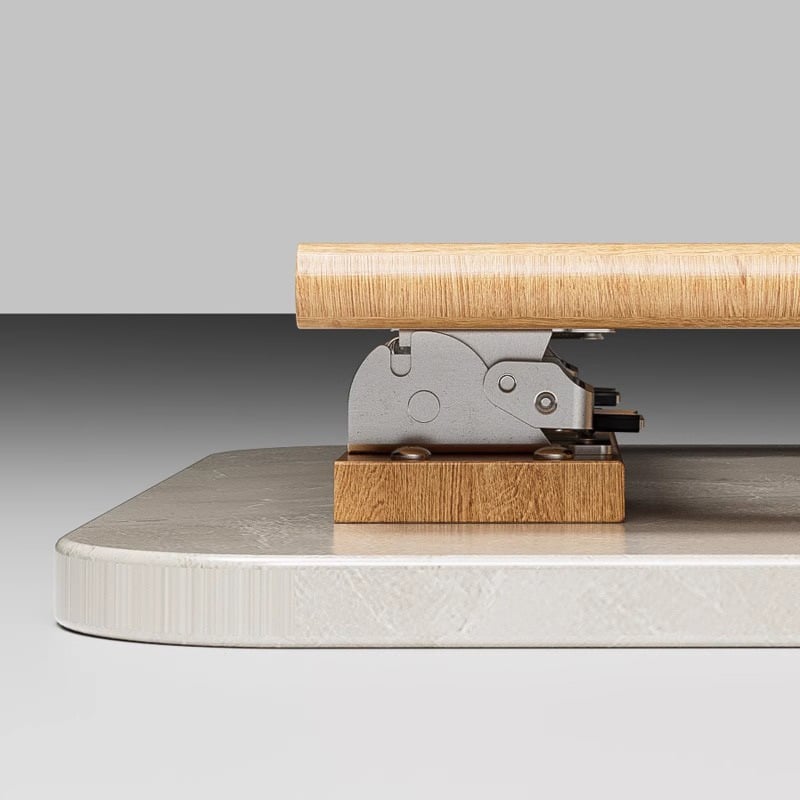 Heavy-duty folding brackets with 90° locking - space-saving steel hinges
