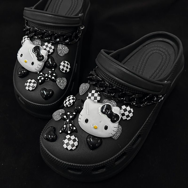Hellokitty Aesthetic Shoe Decoration Charms (26 PCS + 2 Chains)