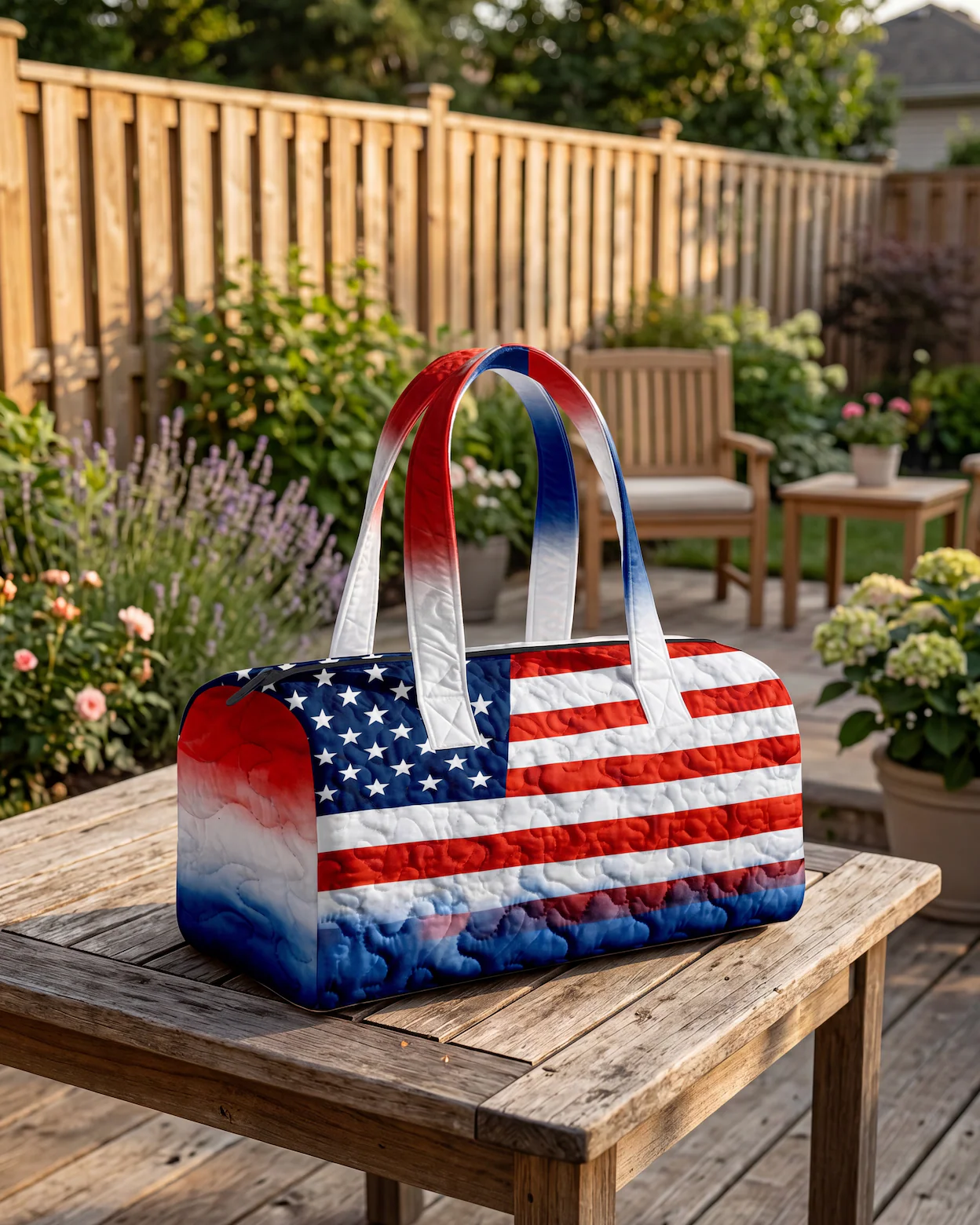 Jimmy Crafts - Handamde Quilted USA Tote Bag