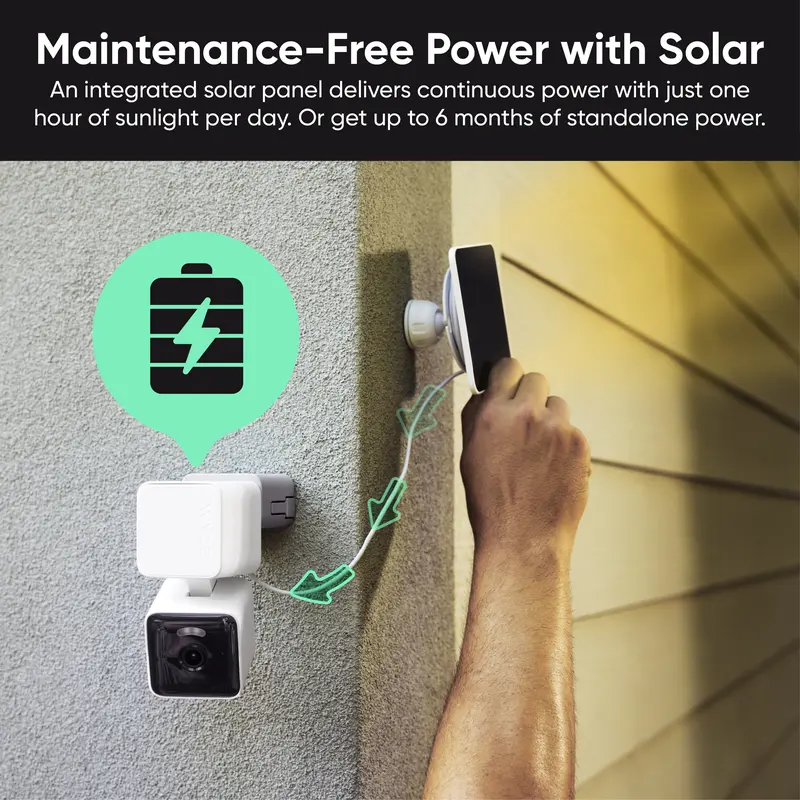 Battery Solar Powered 2K HD WDR Security Camera