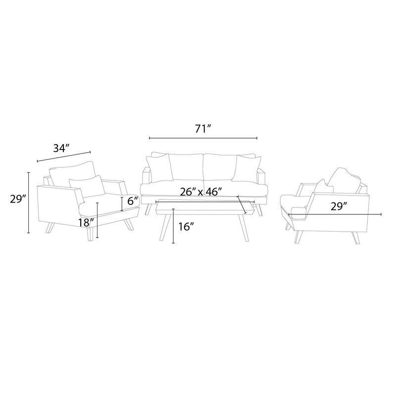 Shawnee 4 - Person Seating Group with Sunbrella Cushions