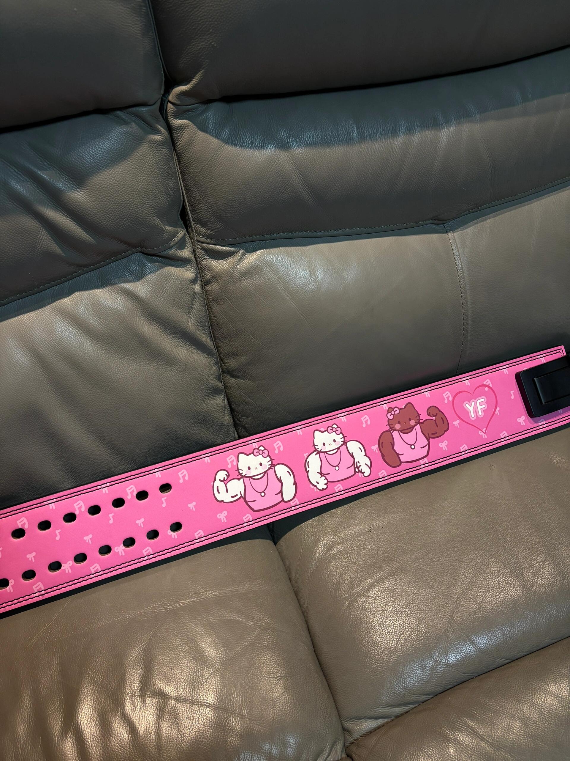 Hello Kitty Weight Lifting Belt Leather Gym Belts Back Support