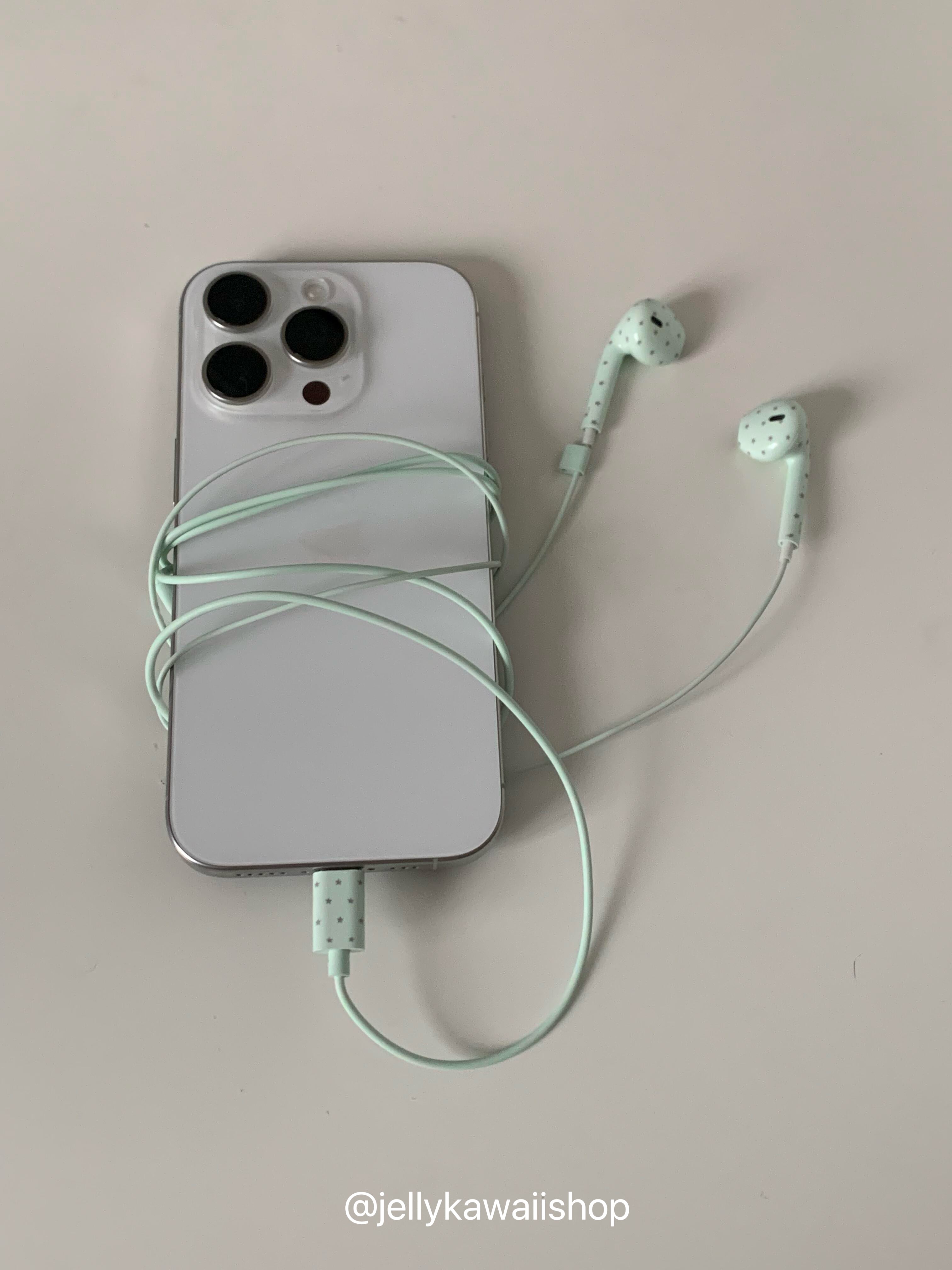 Polka-dot Coloured Wired Earbuds with Microphone in-Ear Headphones