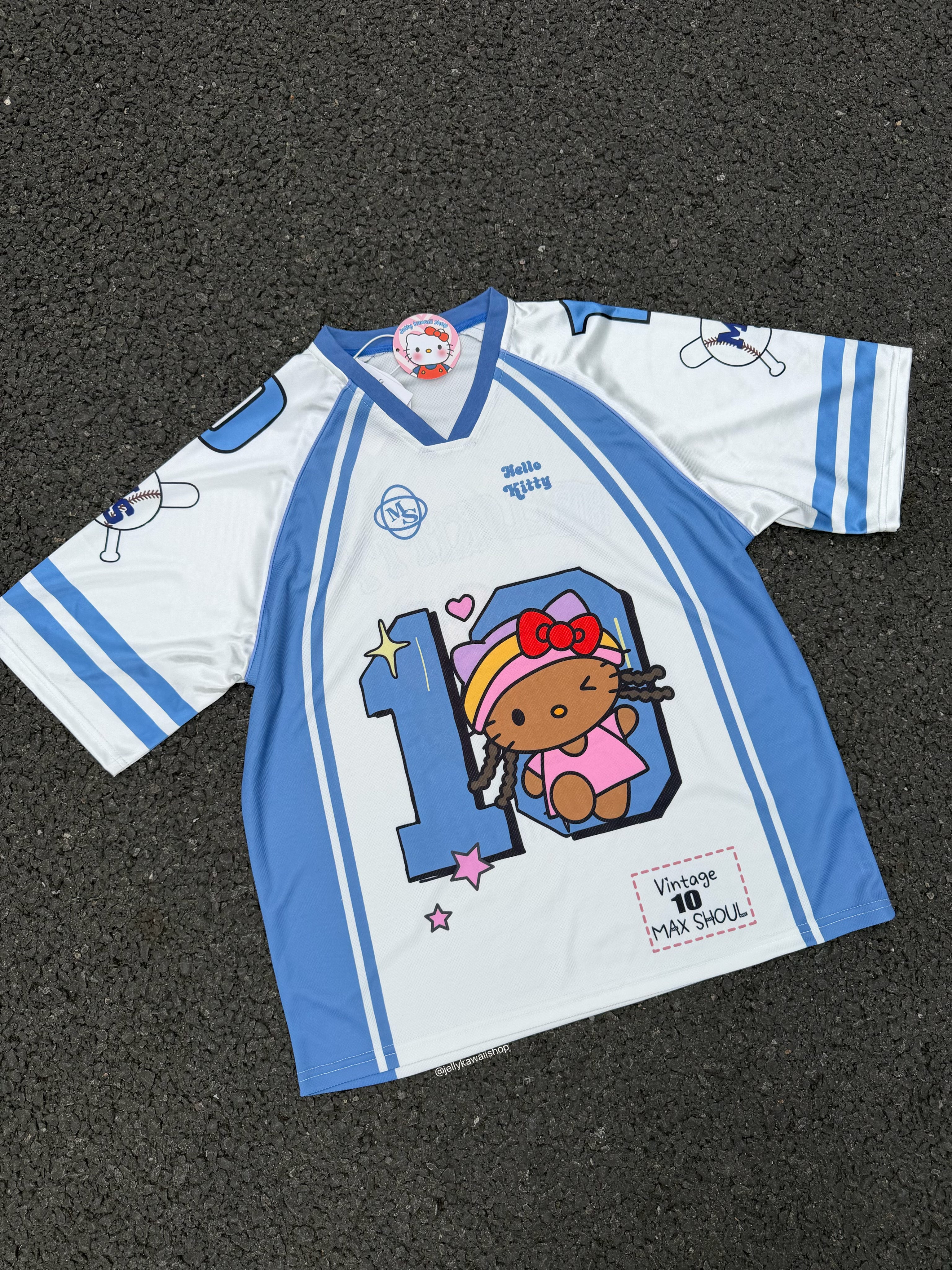 Hellokitty Jersey Shirts Loose T-Shirts
