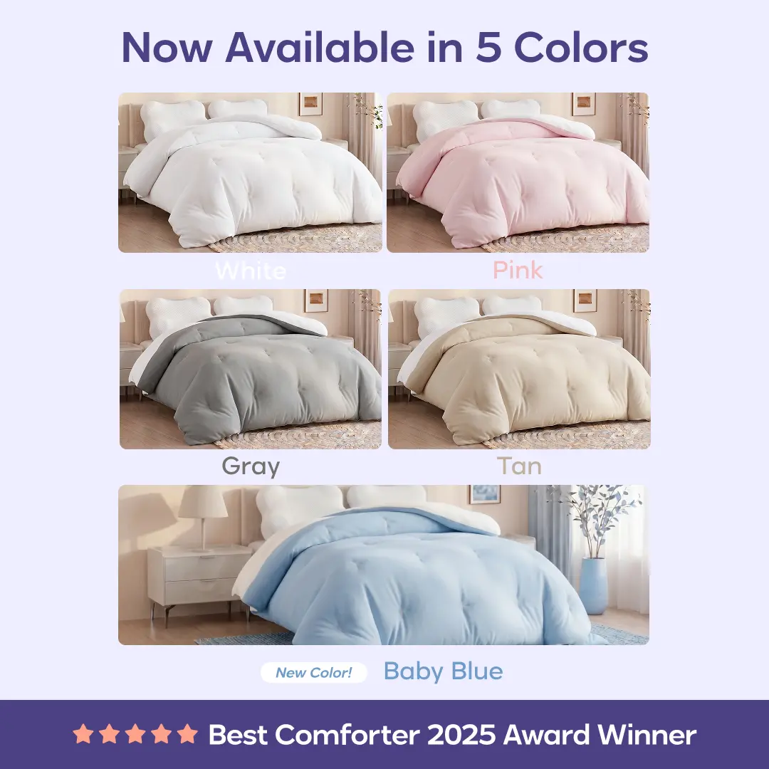 Flash Sale💥Double-Stuffed Vegan Fill All-Season Comforter – Ultra Soft & Cozy Cloud-Like Bedding