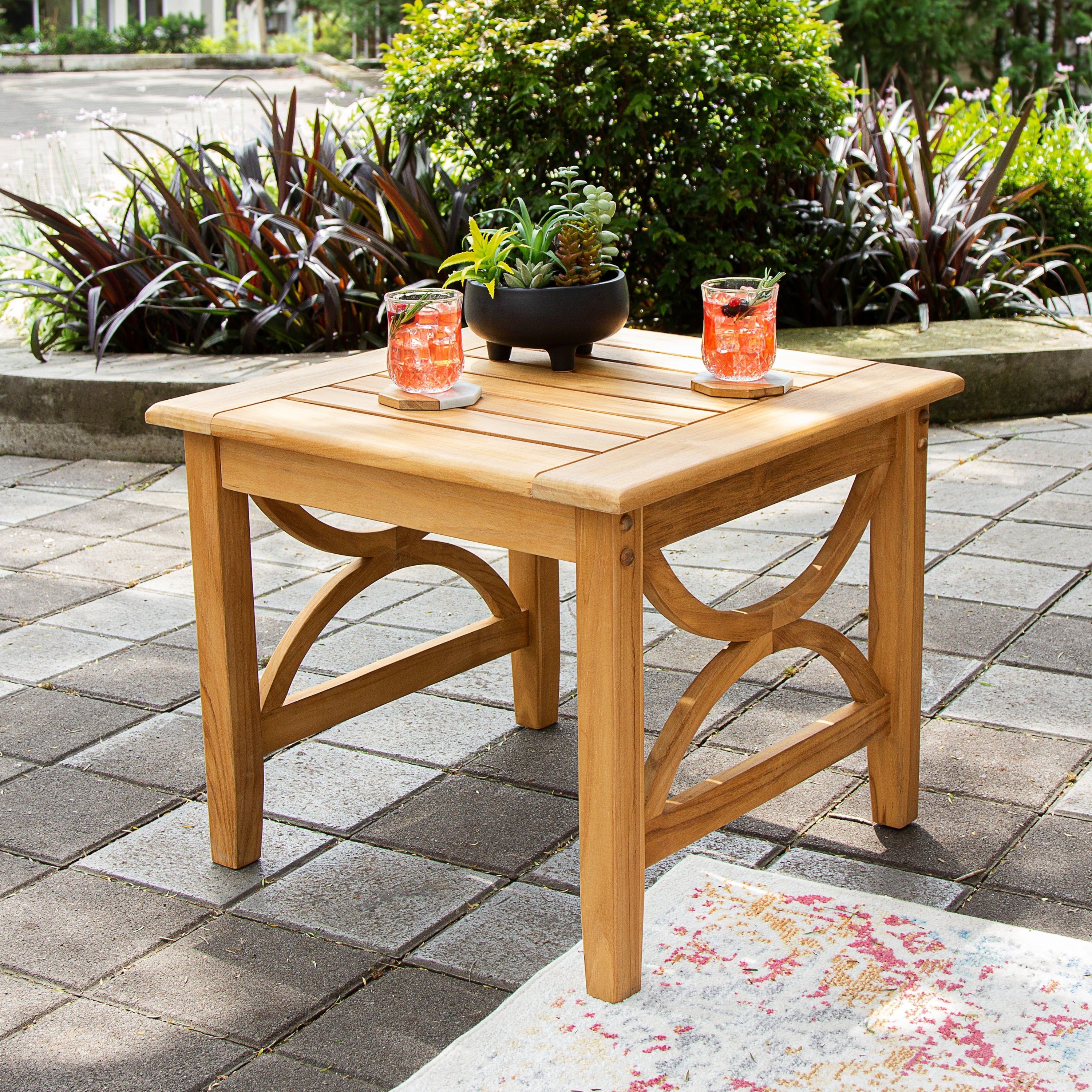 Cambridge Casual Lowell 5-piece Teak Wood Outdoor Conversation Set