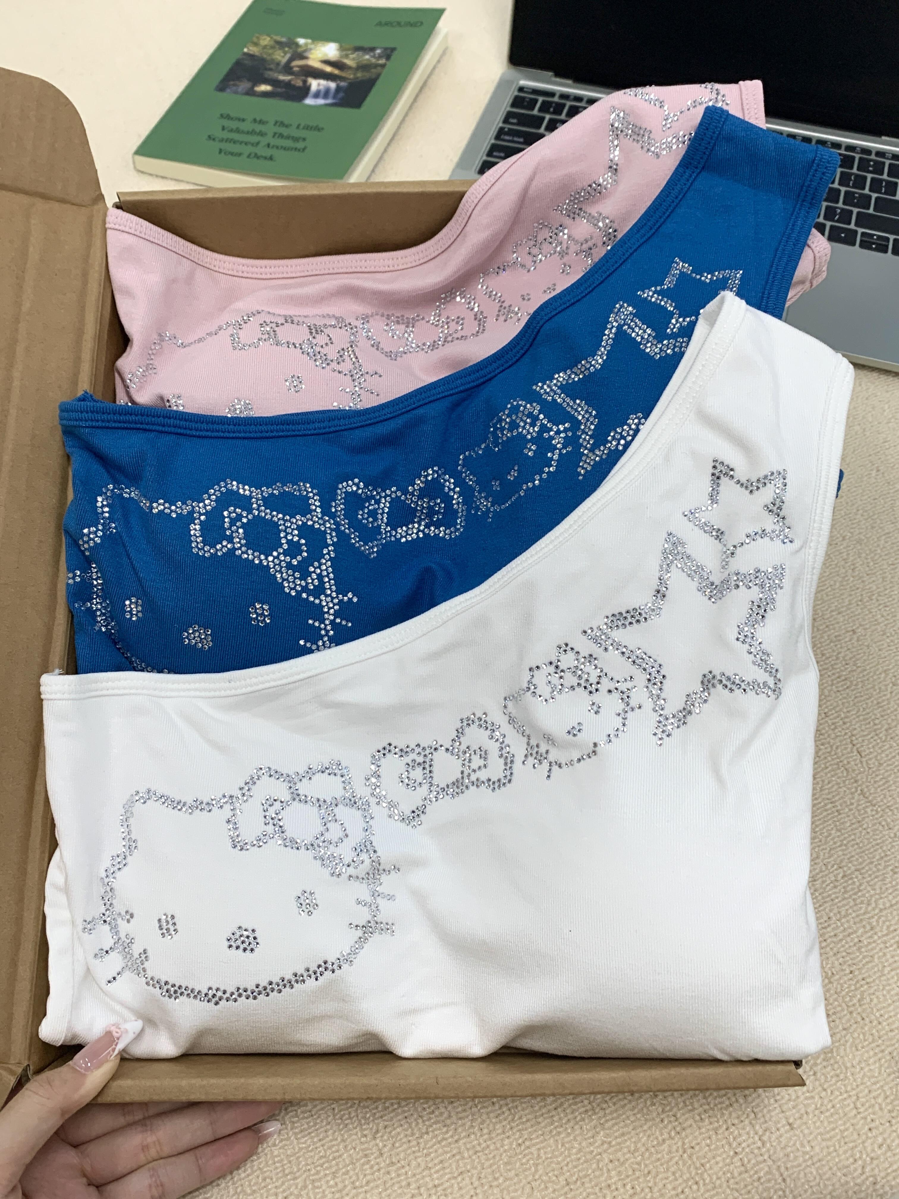 Hellokitty One Shoulder Tank Tops