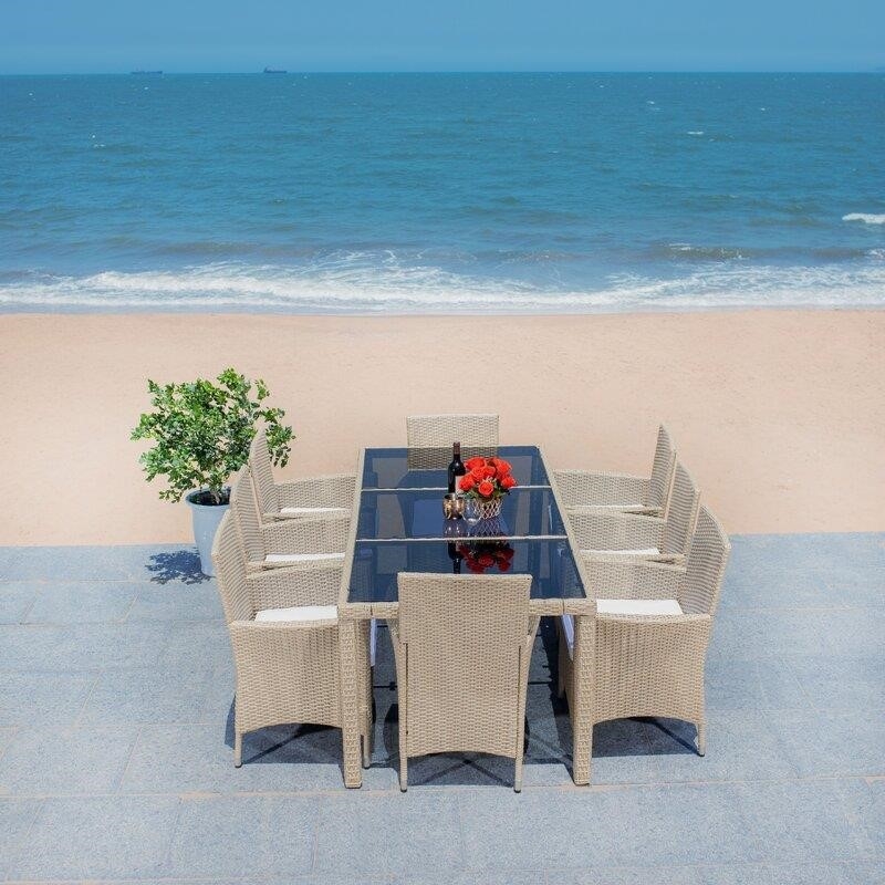 Hailee Rectangular 8 - Person 76.8'' Long Dining Set with Cushions