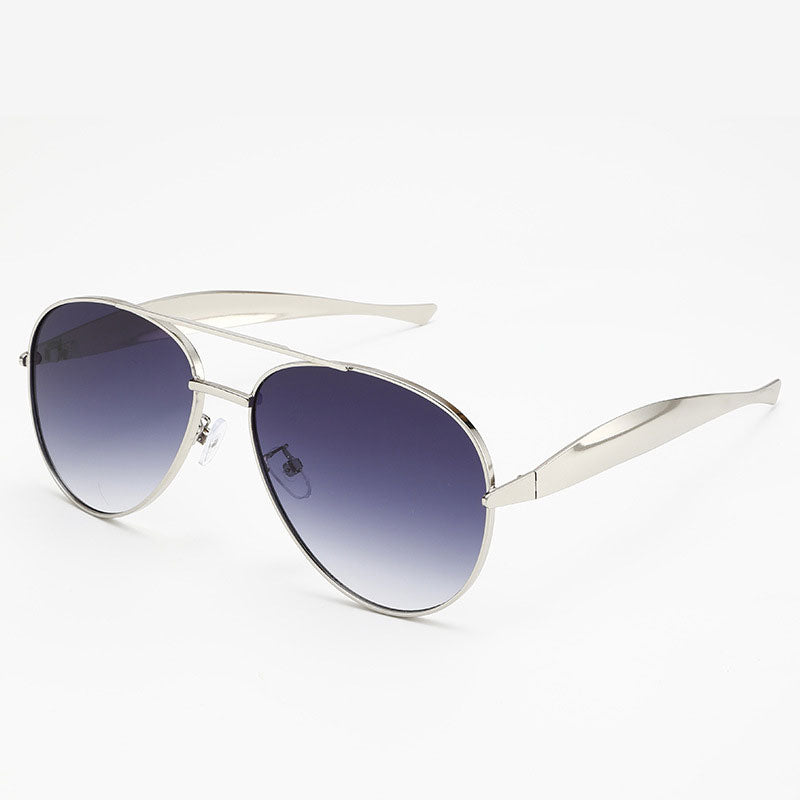 Gold Fashion Rectangular Sunglasses