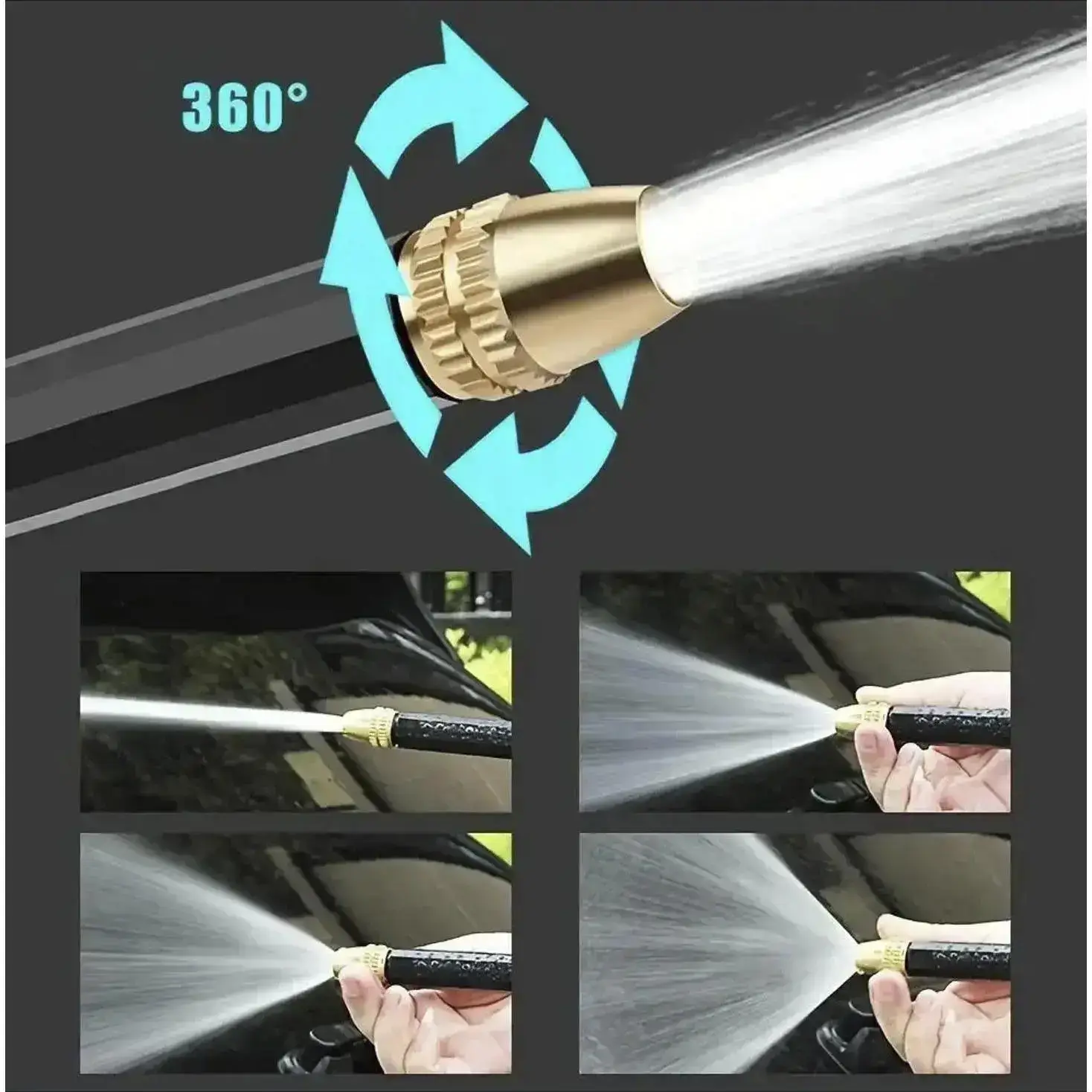 Portable High Pressure Water Sprayer, Adjustable Garden Hose Nozzle Sprayer, Car Washing & Maintenance Tool, Pet Cleaning Tool & Dealsforyoudays