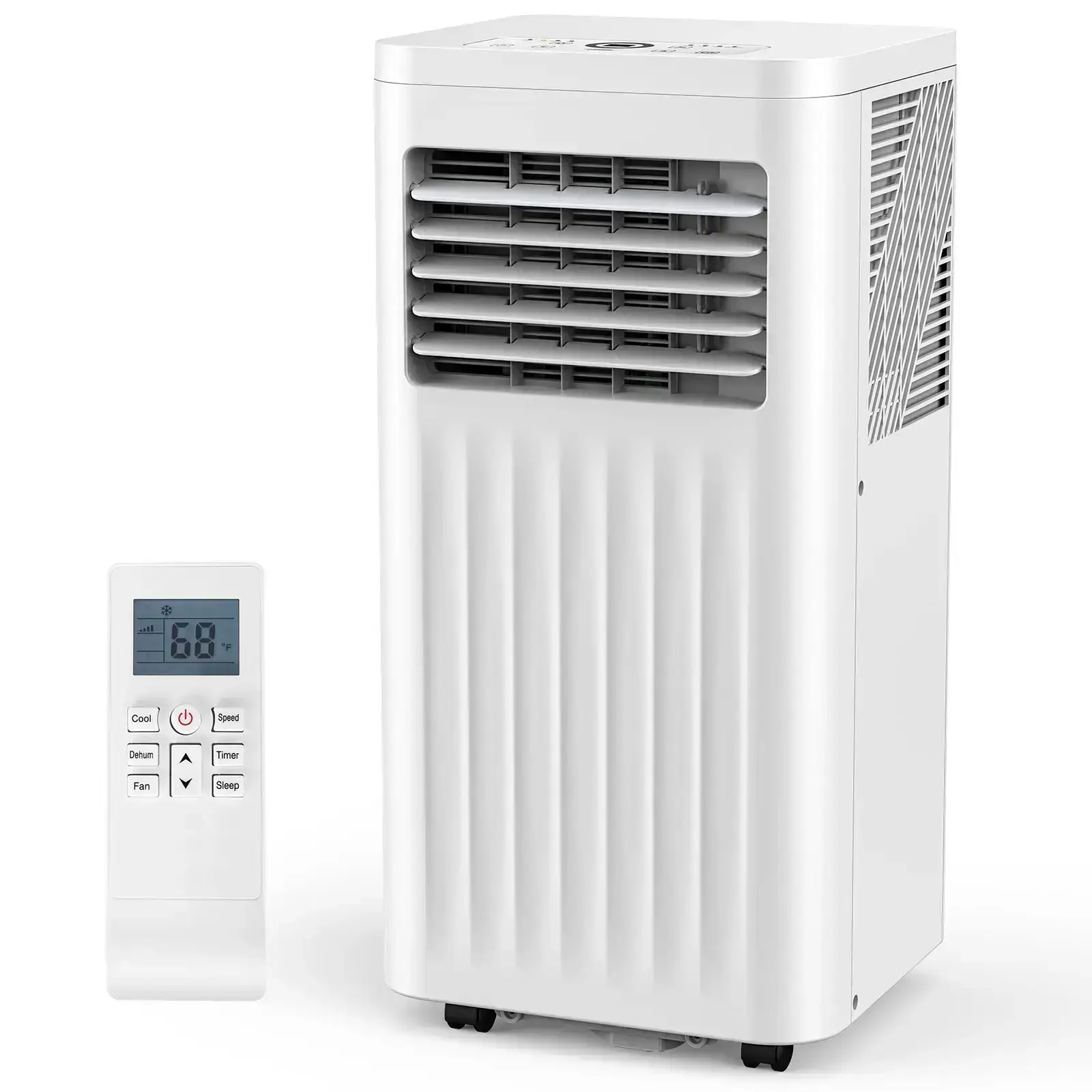 8000-10,000 BTU Portable Air Conditioner- Cool up to 350 Sq. Ft. AC with Easy-to-Use Remote Control, Digital LED Display, 24H Timer,Sleep Mode and Complete Window Installation Kit, for Bedroom,Living Room,Home Office,Apartment
