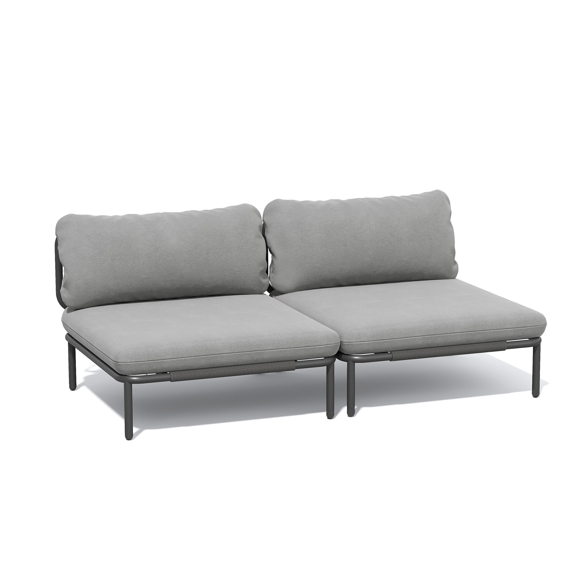 Outdoor Cushioned Sectional Sofa Chat Set Patio Furniture Conversation Set, Free Combination