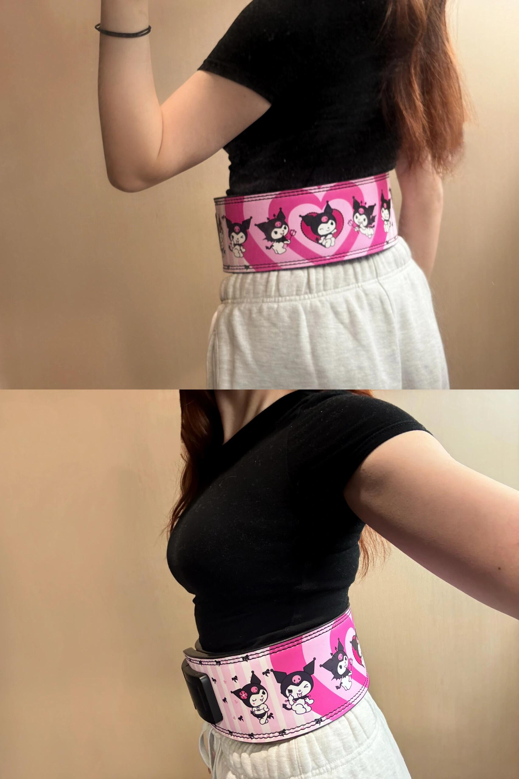 Hello Kitty Weight Lifting Belt Leather Gym Belts Back Support
