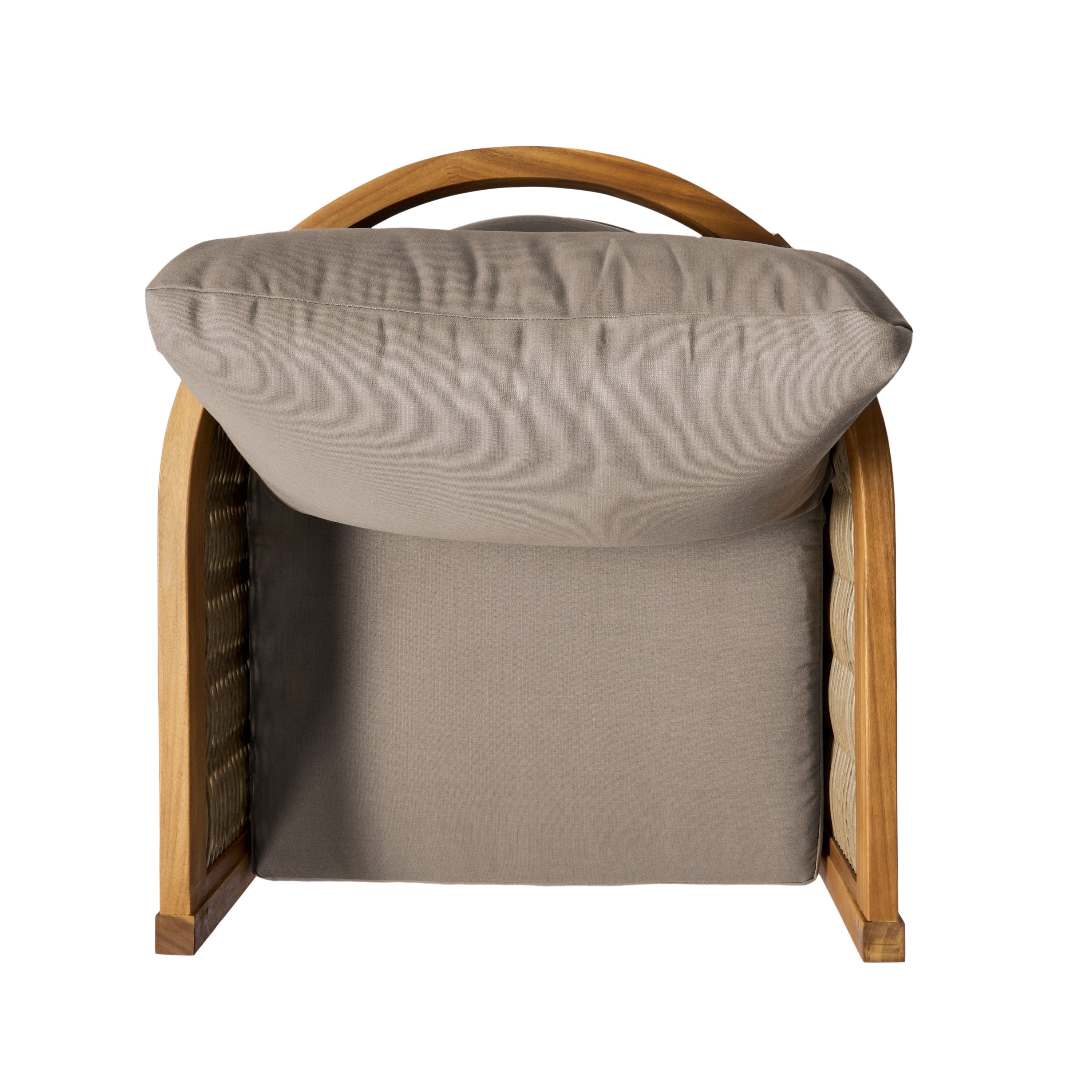 Burchett Outdoor Acacia Wood and Wicker 4 Seater Chat Set with Optional Sunbrella Cushions by Christopher Knight Home