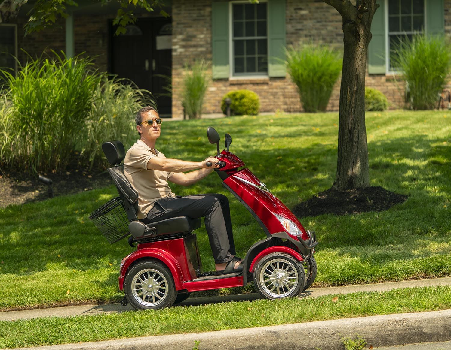 Heavy Duty 4-Wheel Mobility Scooter - 60V/20Ah,35 Miles for Seniors 500lbs with Adjustable Seat and Drum Brake