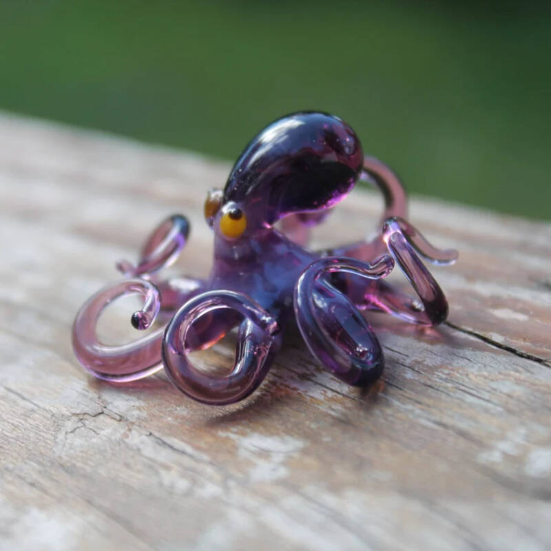 Blown Glass Octopus Glass Figurine