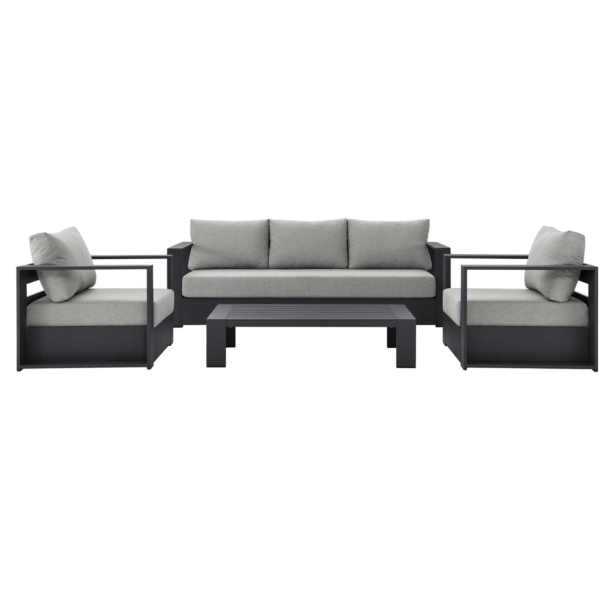 Tahoe Outdoor Aluminum 4-piece Conversation Set with Coffee Table