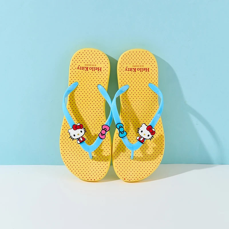 Hellokitty PVC Casual Slim Flip Flop Sandals Shower Shoes