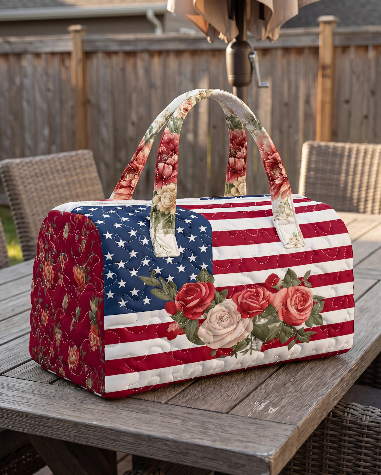 Jimmy Crafts - Handamde Quilted USA Tote Bag