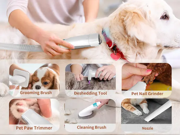 Pet Groomer 7-in-1 Vacuum Clippers for Dogs & Cats