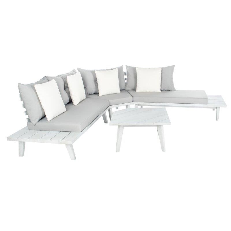 Coates Solid Wood 5 - Person Seating Group with Cushions