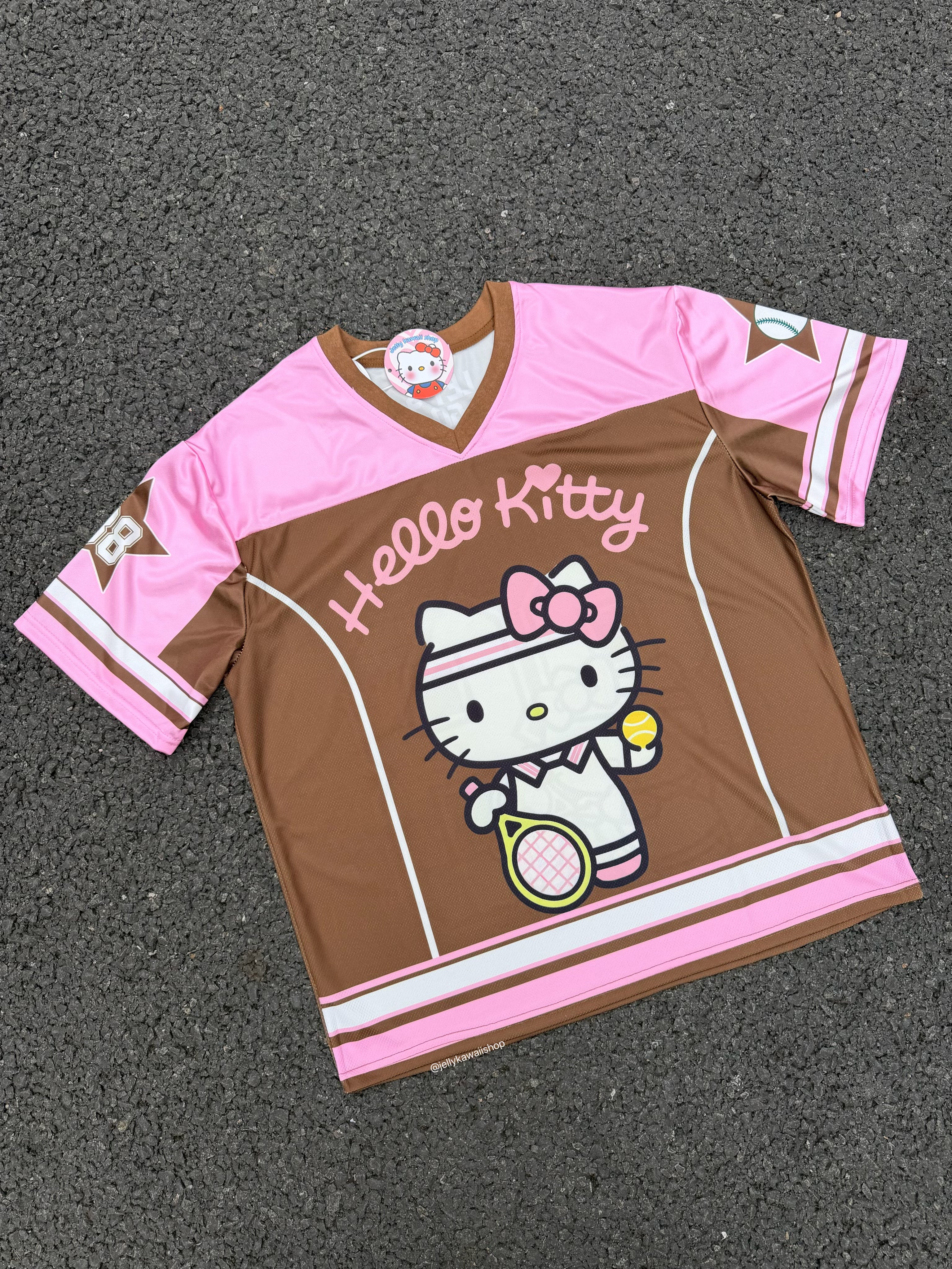 Hellokitty Jersey Shirts Loose T-Shirts