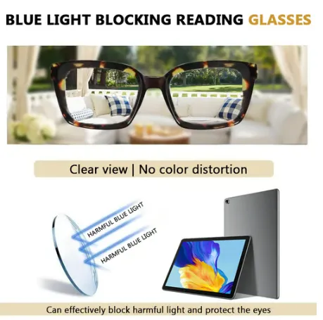 Buy 1 get 3 packs👓Tortoiseshell Reading Glasses – Blue Light Blocking Oversized Square Readers