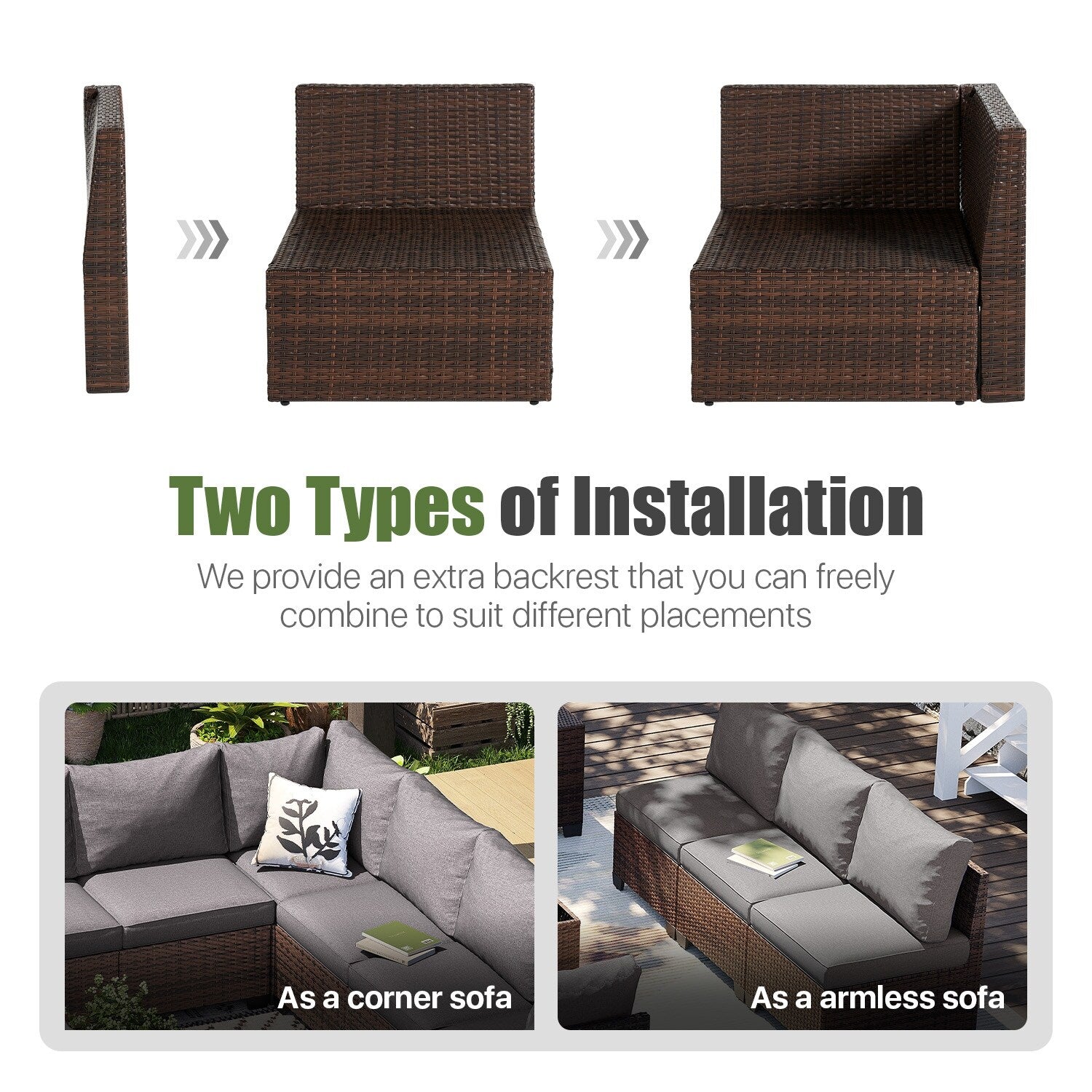 Patio Furniture Set , Outdoor Sectional Sofa Set