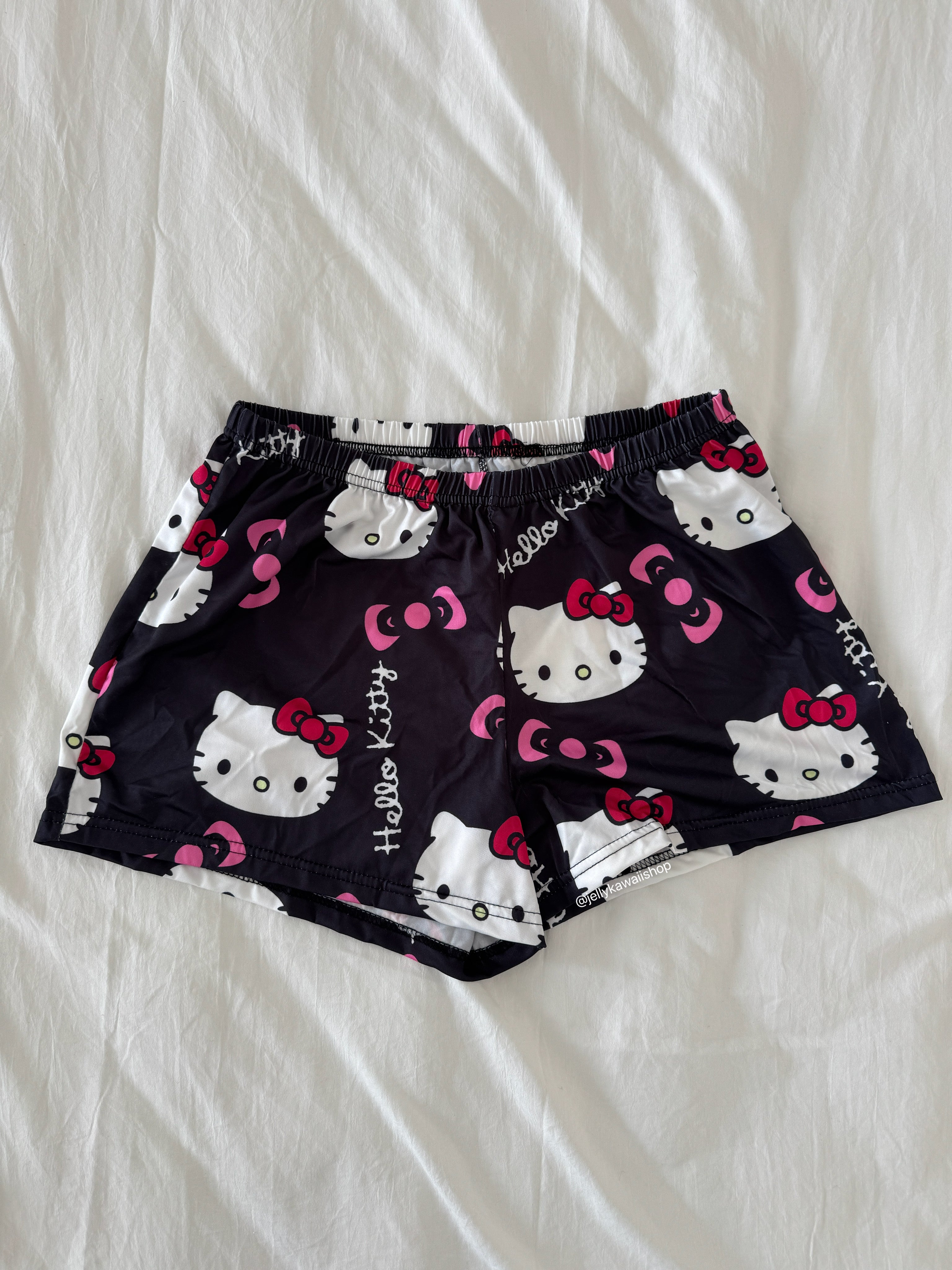 Hellokitty Pajama Shorts Elastic Waist Cute Pj Sleep Lounge Shorts