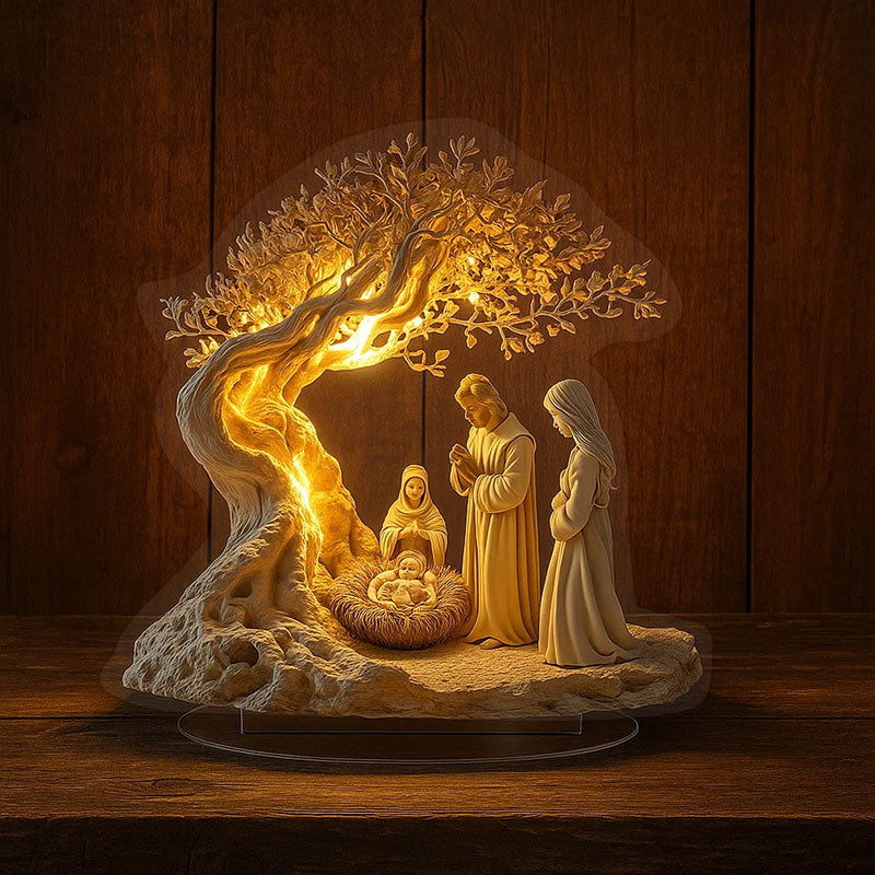 Acrylic sheet 2D Jesus Tree of Life Newborn Desktop Decoration  Acrylic sheet 2D