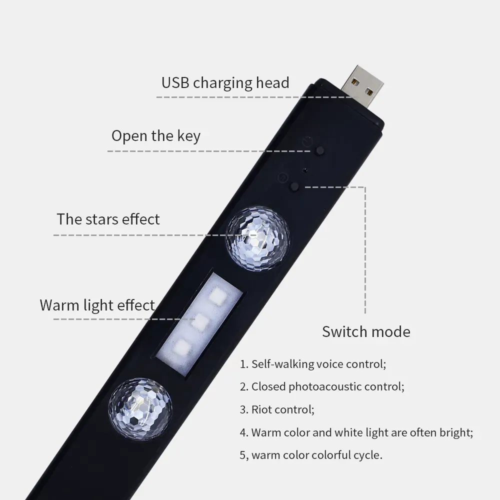 Interior Ambient Light Bars for Cars, 2-Pack
