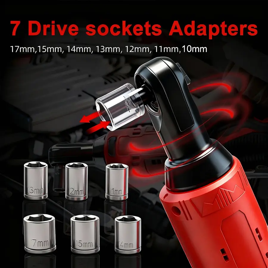 Electric Right Angle Ratchet Wrench 45NM 3/8
