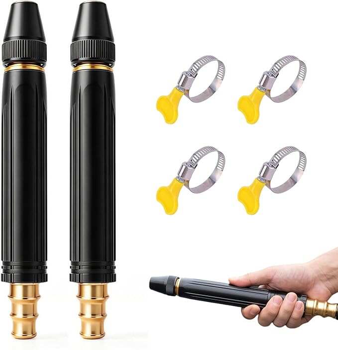[FathersDayGift]Home High-Pressure Car Wash Spray Gun (Includes Booster Nozzle and Hose Clamp) — An Essential Choice for Watering Flowers and Vegetables, and Cleaning Your Beloved Car.