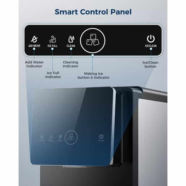 🔥clearance sale🔥Countertop Nugget Ice Maker with One-Touch Dispensing – 33lbs/Day Production