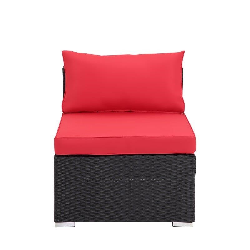 Annalyse Wicker/Rattan 6 - Person Seating Group with Cushions